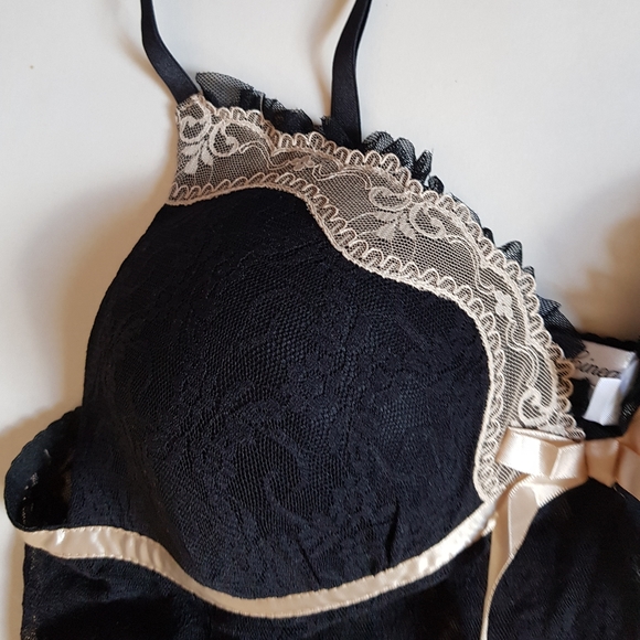 Linea Donatella Black Lace Babydoll Slip - Picture 3 of 15